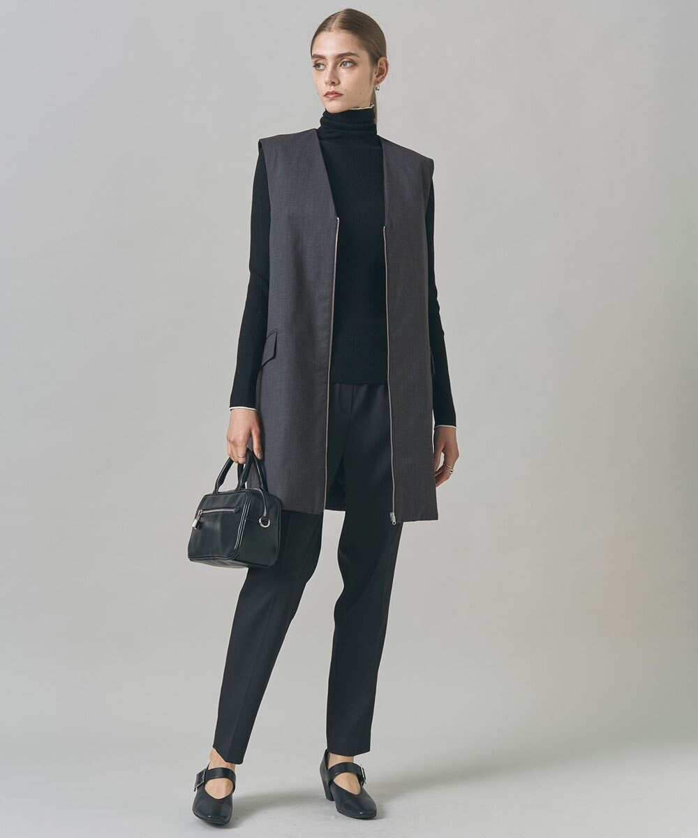 ICB 【洗える・リバーシブル着用可】T/Wツイルキルト リバーシブル パディング ジレ 