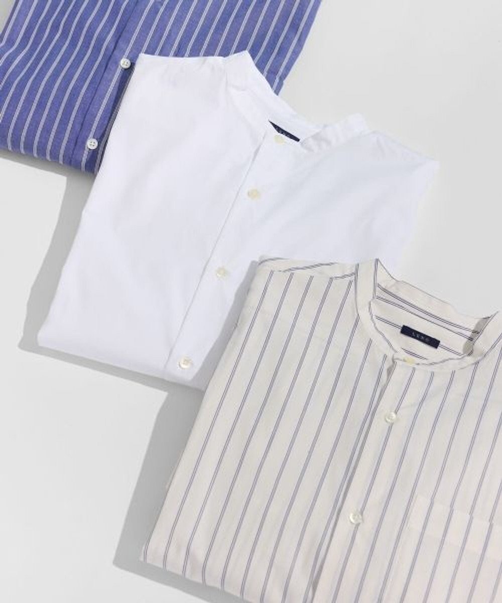 LENO BAND COLLAR SHIRTS 《UNISEX》 バンドカラーシャツ 