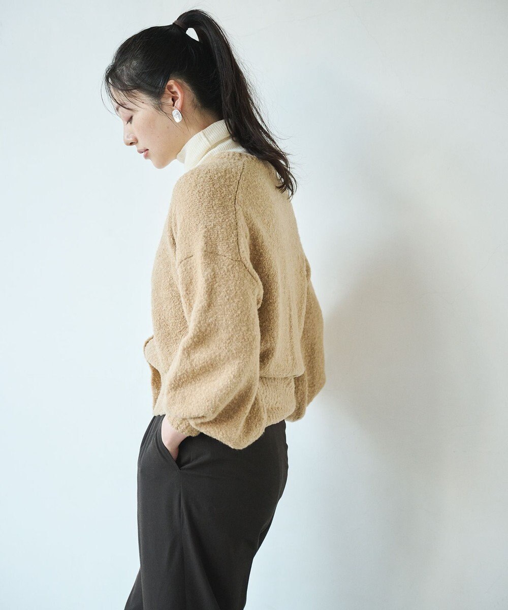 #Newans 【洗える】ボリュームスリーブニットカーディガン 