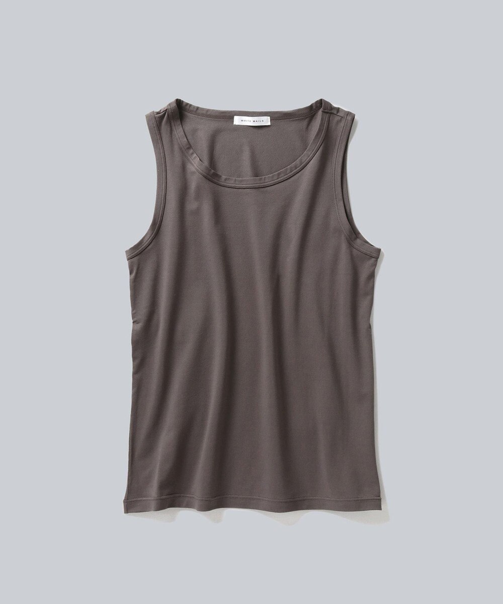 WHITE MAILS SPANDEX PAPER JERSEY タンクトップ 