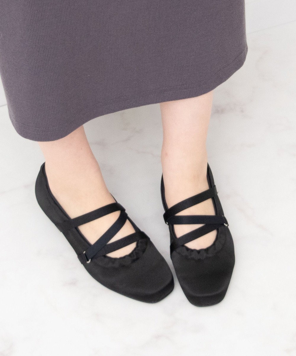 Bridget Birkin ＜3E＞【Bridget Birkin Walk】サテンギャザーウォーキングパンプス 