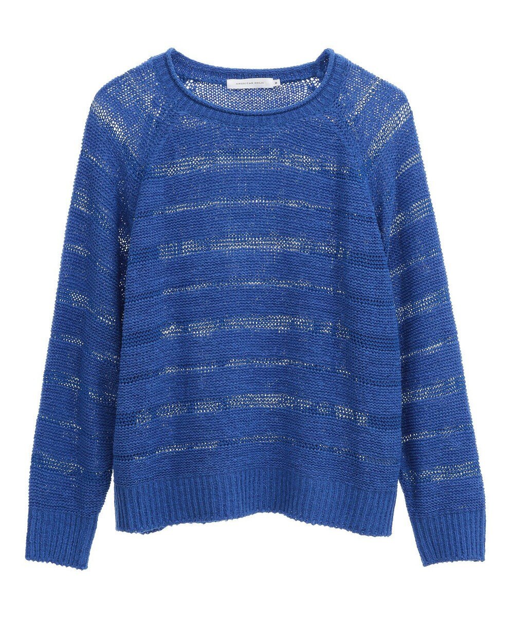 AMERICAN HOLIC 透かし編みニットプルオーバー 