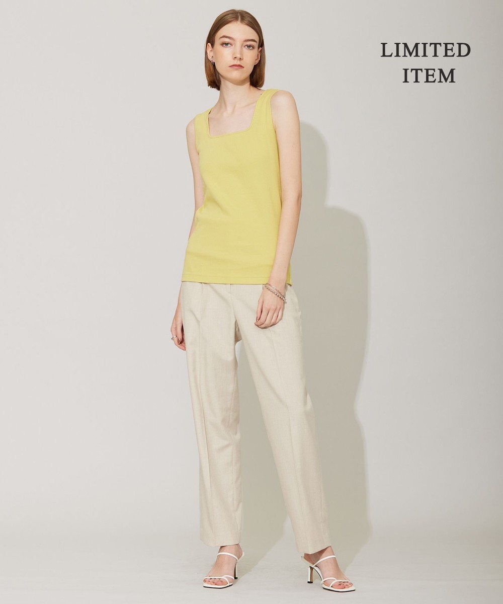 ICB L 【WEB限定・洗える】 ブロードステッチリブ タンクトップ 