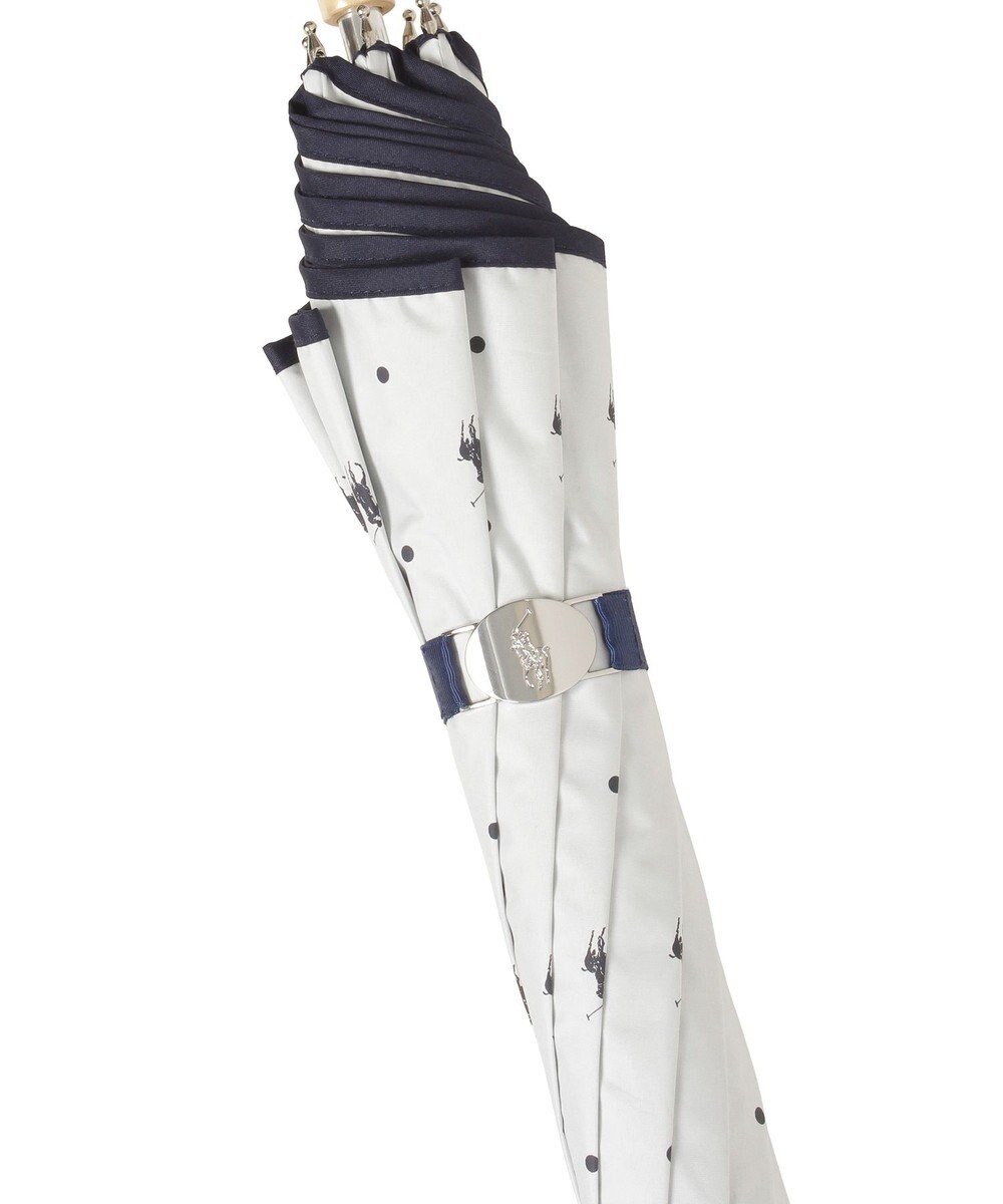 MOONBAT POLO RALPH LAUREN（ポロ ラルフローレン）晴雨兼用日傘 ドット 長傘 遮光率100％ 遮熱 UV 