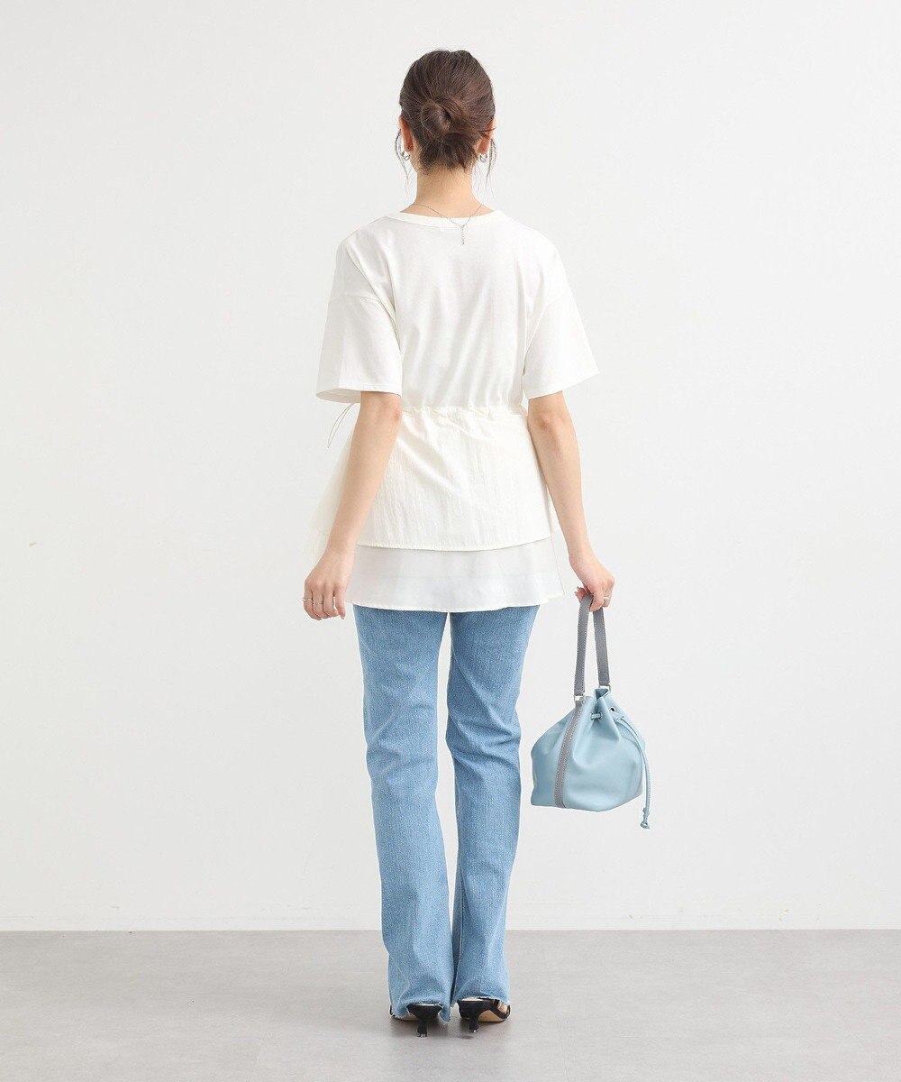 earth music&ecology 【接触冷感/洗濯機可】異素材ドッキングドロストチュニック 