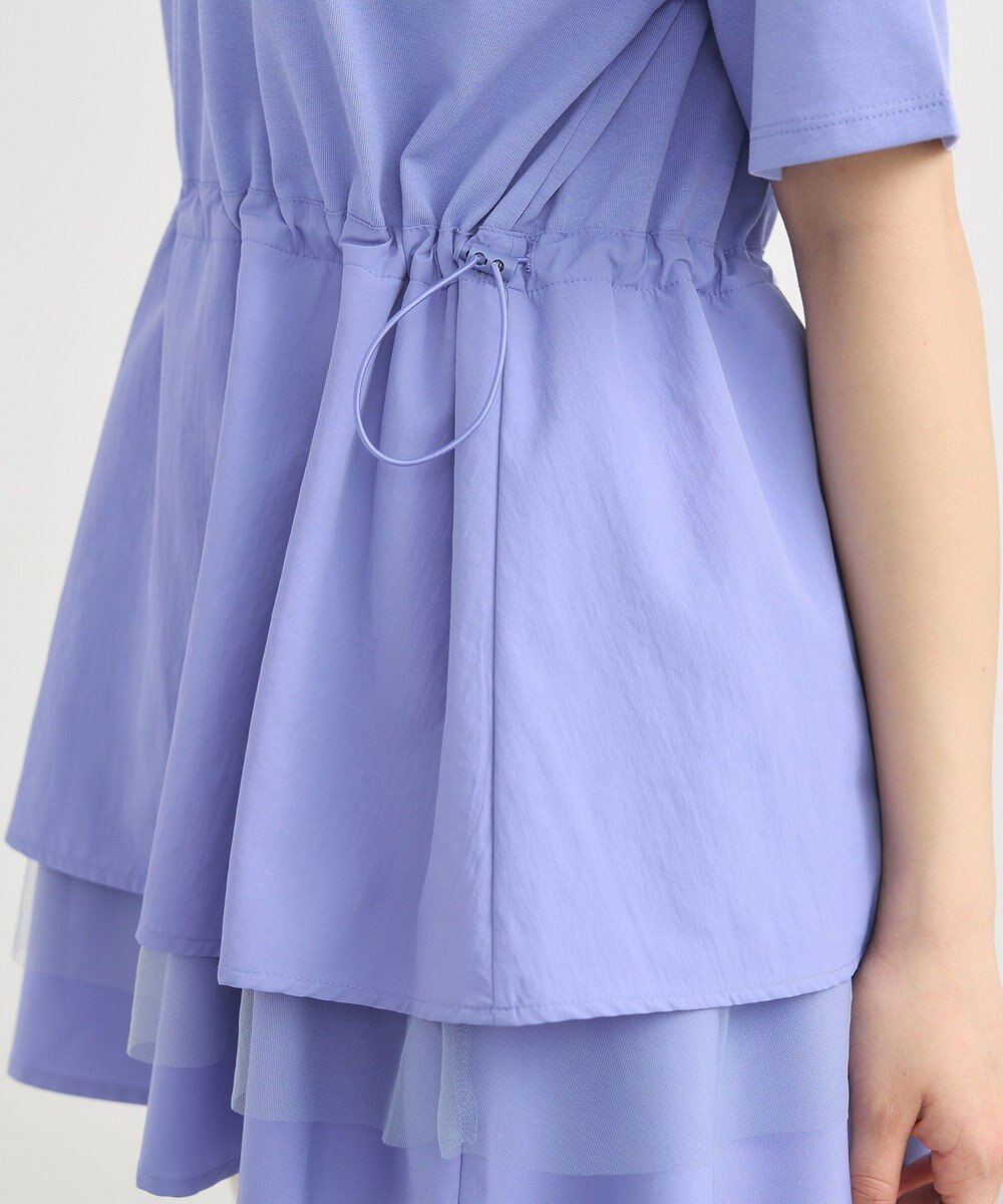 earth music&ecology 【接触冷感/洗濯機可】異素材ドッキングドロストチュニック 