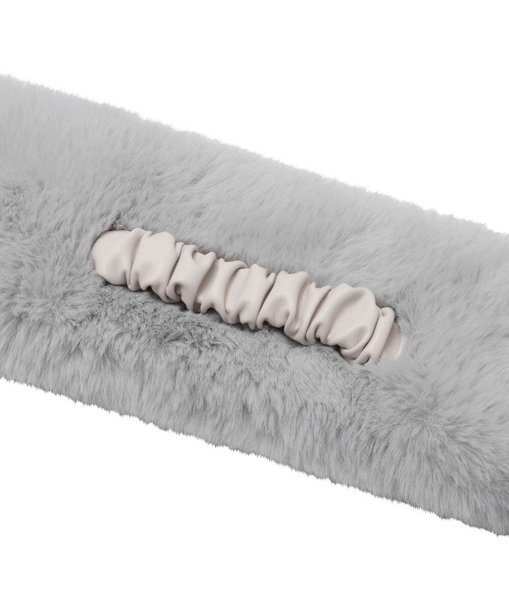 MOONBAT FURLA フェイクファーくしゅくしゅリボンマフラー 