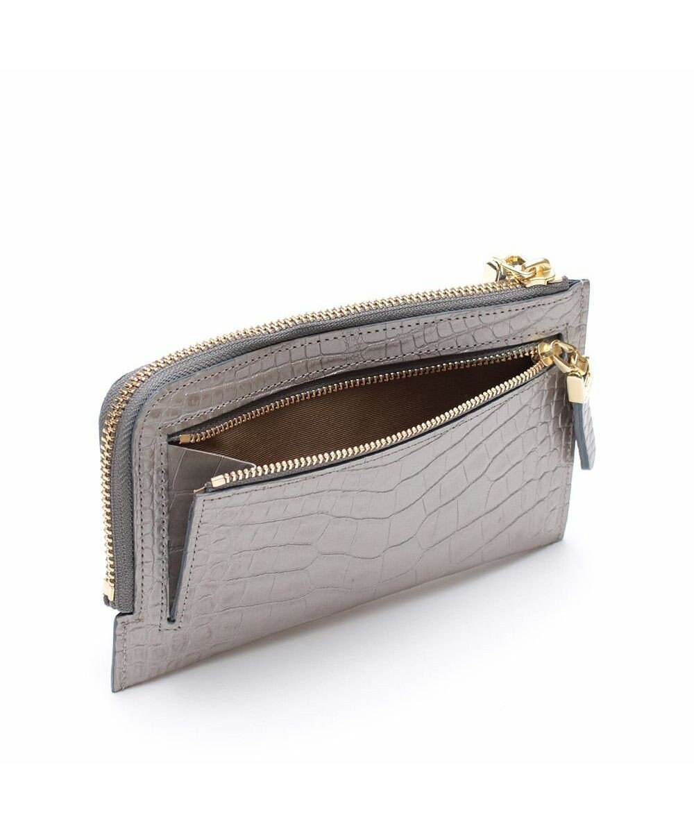 A.D.M.J. 【牛革】クロコ型押しオーガナイザーパース 