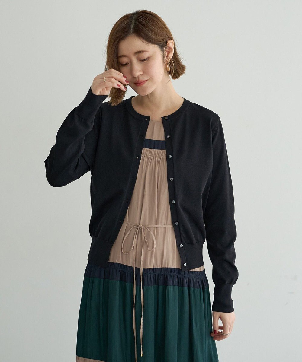 YECCA VECCA 【UVカット】クルーネックカーディガン 