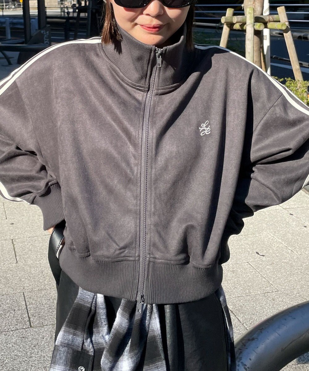 WEGO スエードポンチクロップドトラックジャケット 