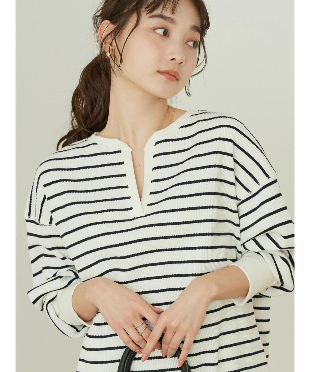 AMERICAN HOLIC スキッパーワッフルプルオーバー 