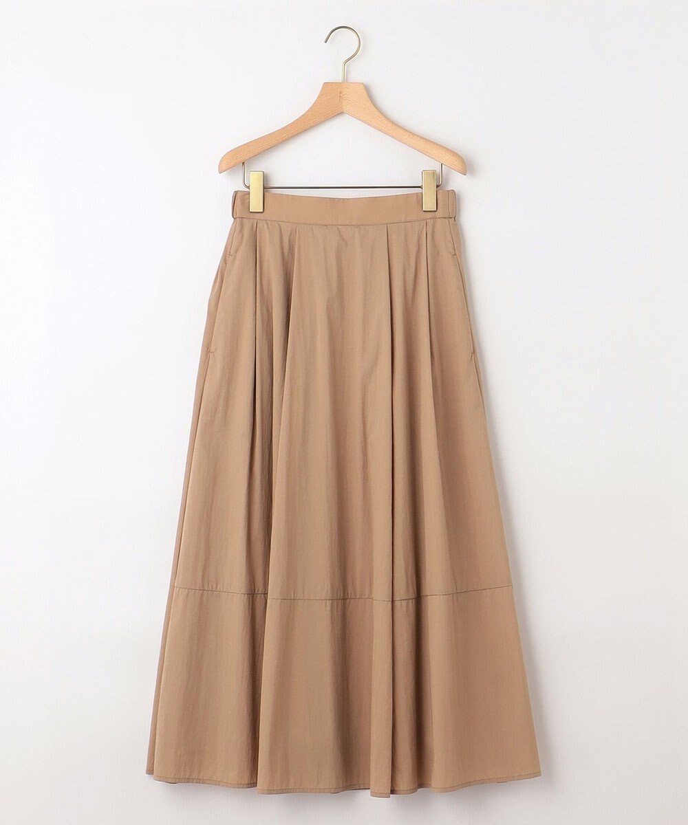 組曲 【洗える・後ろゴム】ナイロンリヨセルタフタ フレアスカート 