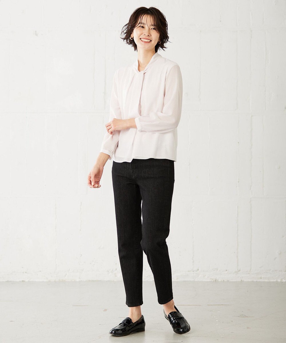 J.PRESS LADIES 【洗える】BASIC STRETCH DENIM ストレート パンツ 