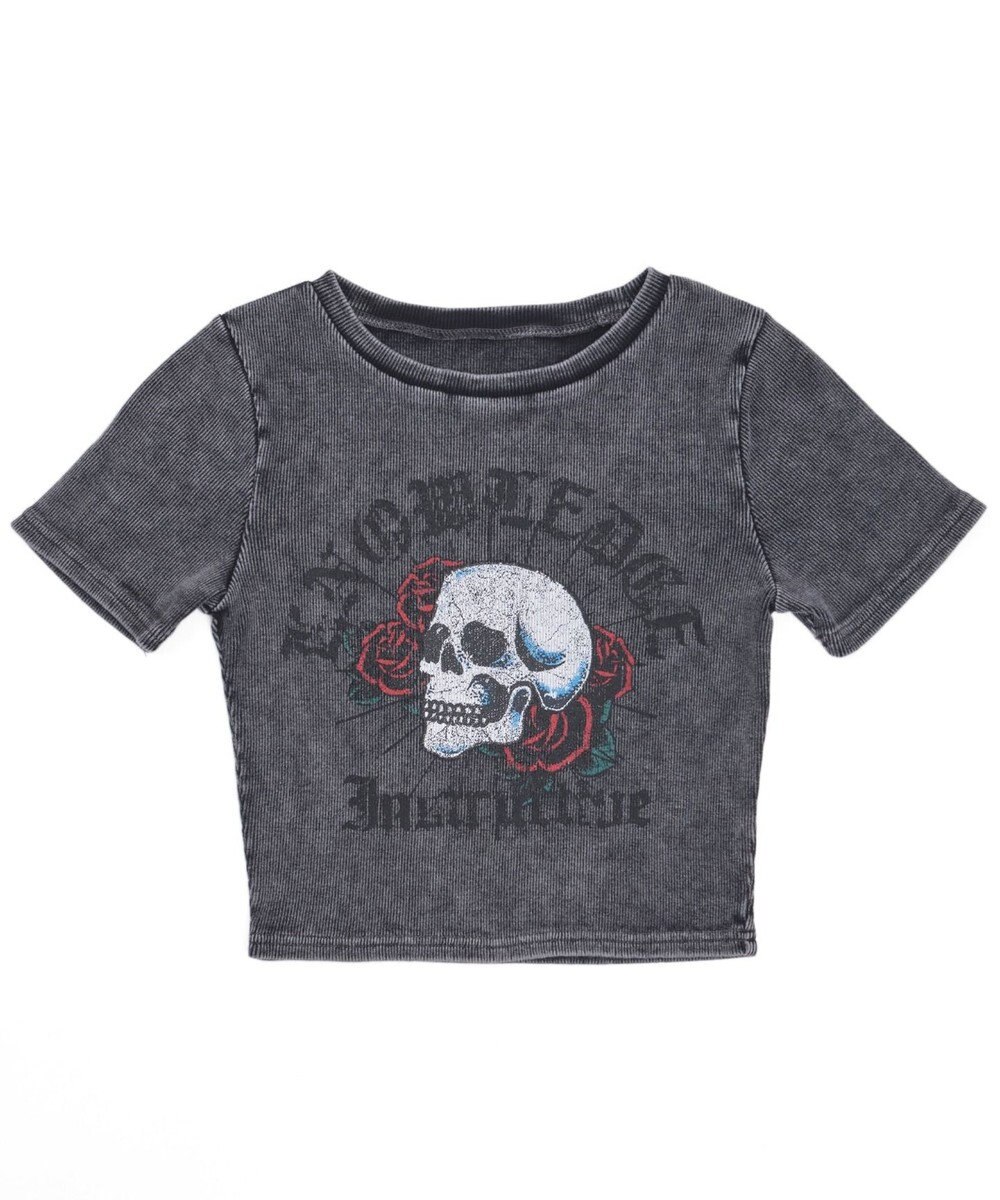 WEGO ヴィンテージウォッシュグラフィックリブT 