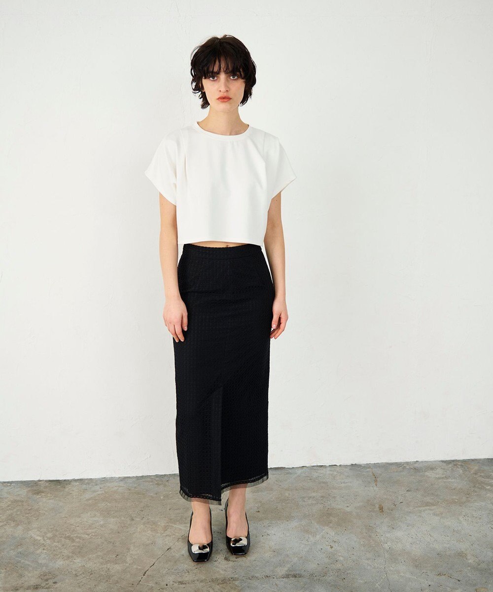 GRACE CONTINENTAL ラッセルメッシュスカート 