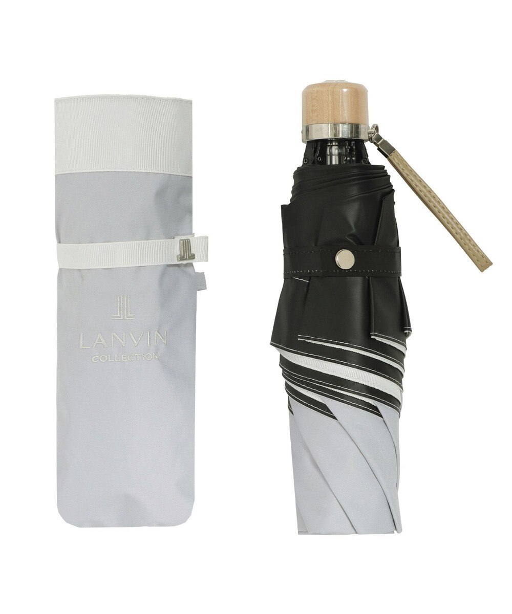 MOONBAT 【晴雨兼用日傘】ランバン コレクション（LANVIN COLLECTION） 折りたたみ日傘 グログランリボン 