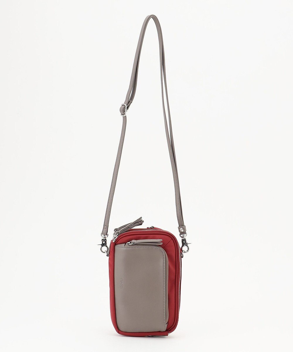 Y'SACCS ナイロン×リサイクルレザー　コンビマルチポシェット 