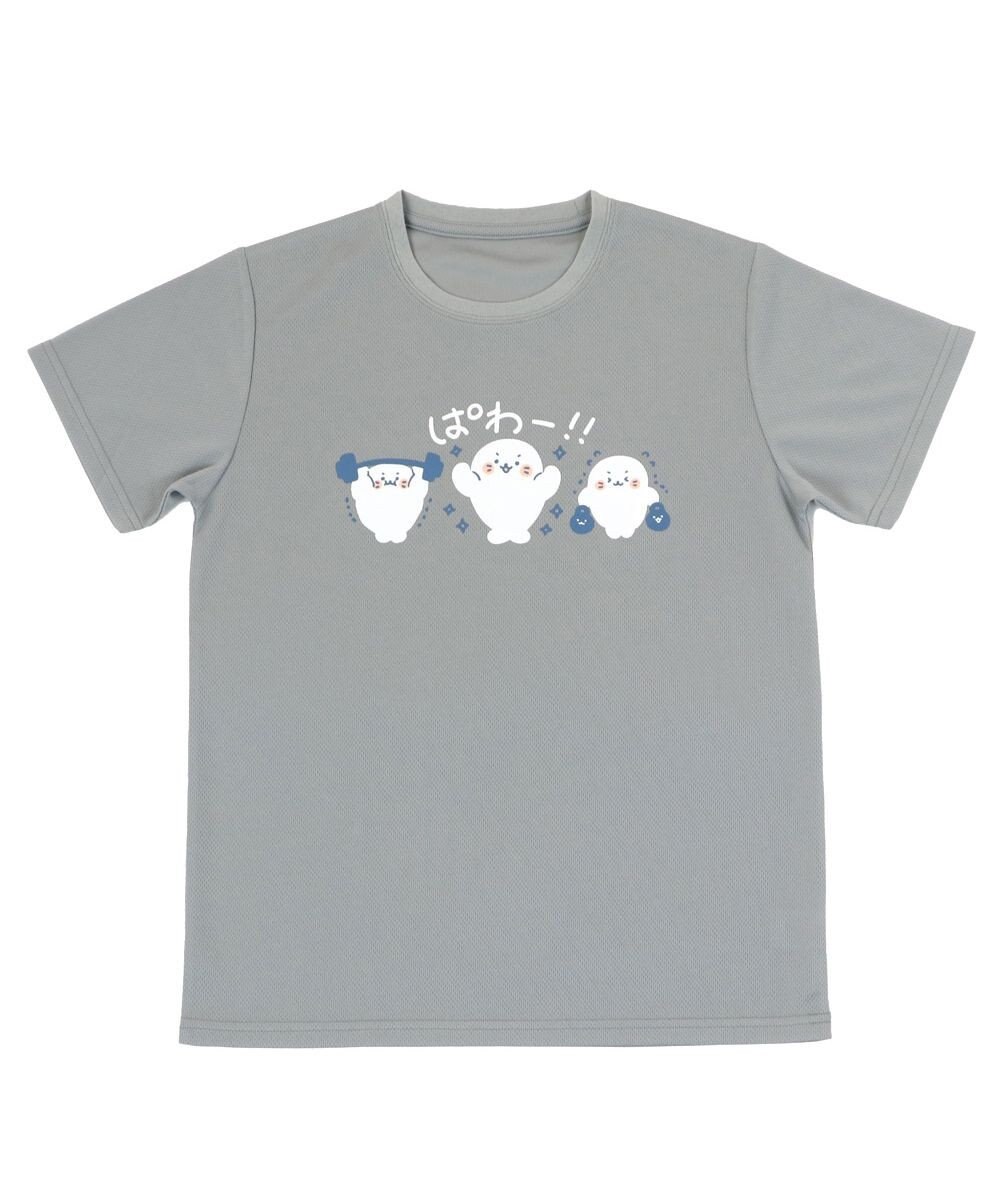 Mother garden しろたん ドライ ぱわー柄 Tシャツ 半袖 《灰色》  吸水速乾加工 レディース メンズ ユニセックス 