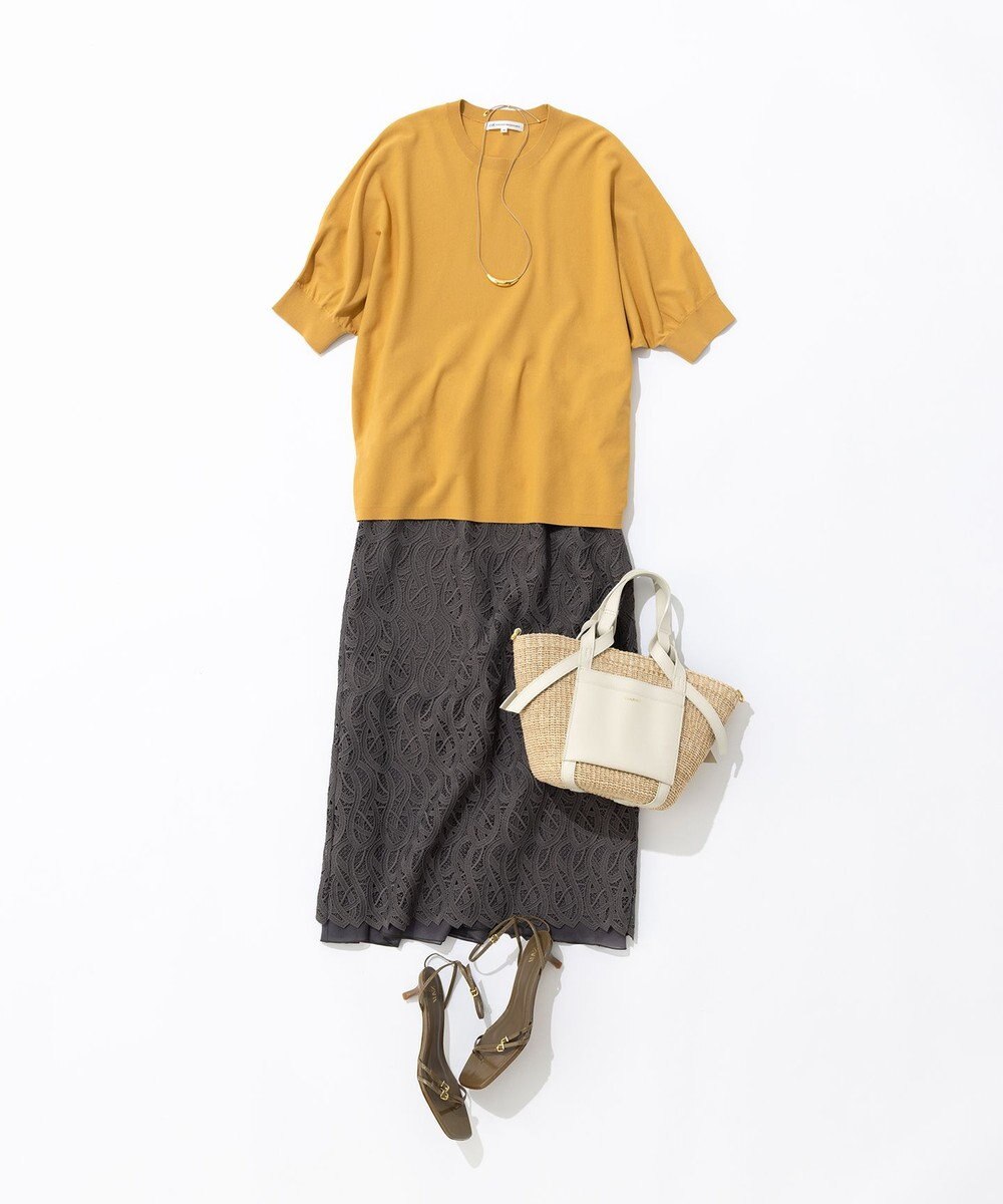 23区 S 【洗える】レーヨンポリエステルストレッチ ドルマン ニット 