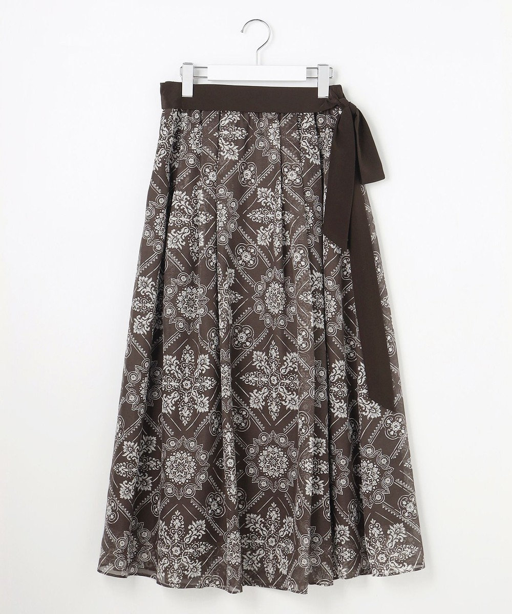 自由区 ロータスタイルプリント スカート 