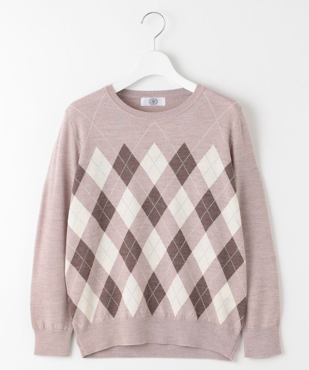 J.PRESS LADIES L 【洗える】アーガイル ツイン ニット 