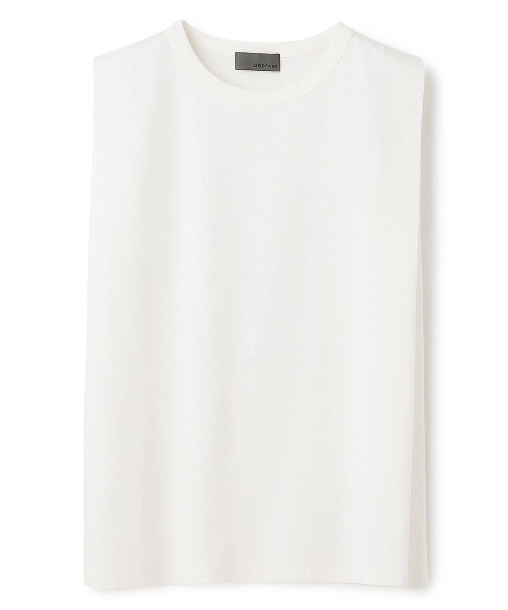 uncrave ダブルフェイスジャージー ノースリーブカットソー 