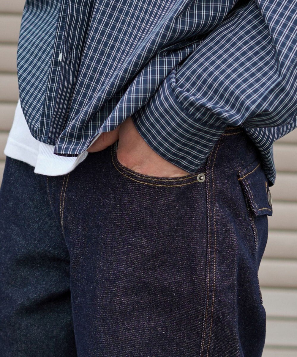 WEGO 【ユニセックス着用ITEM】カバーフィットフラップデニムパンツ 