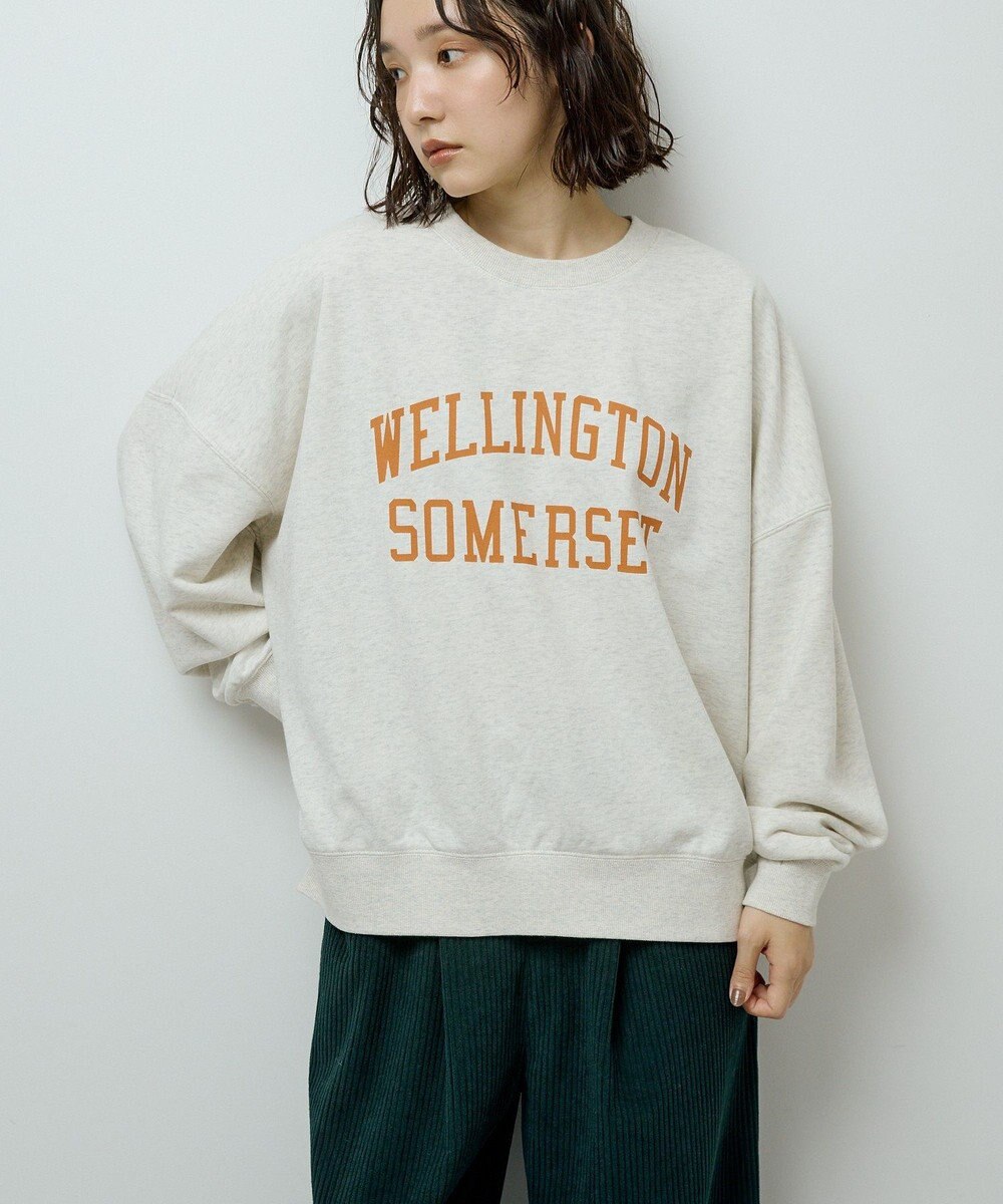 Green Parks オーバーサイズロゴ裏毛プルオーバー 