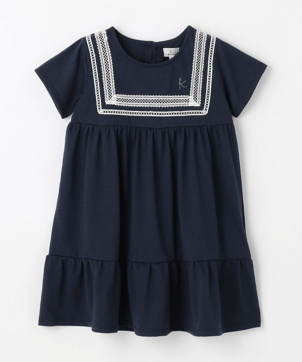 組曲 KIDS 【UVカット】【110-140㎝】セーラーレース ワンピース 