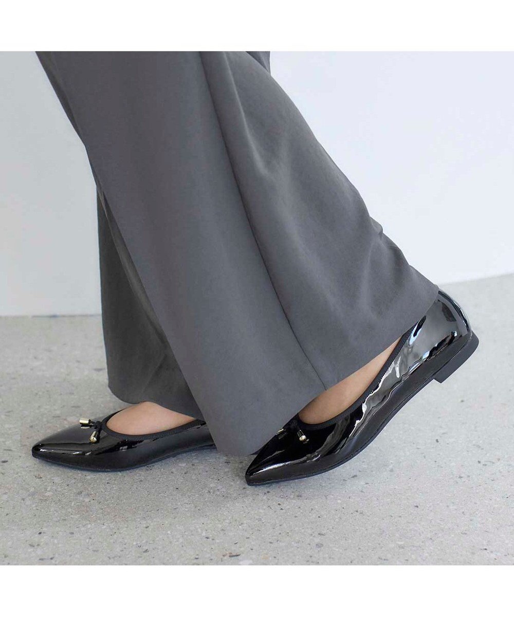 MODE ET JACOMO <carino>【レイン対応】中敷きデザインバレエシューズ 