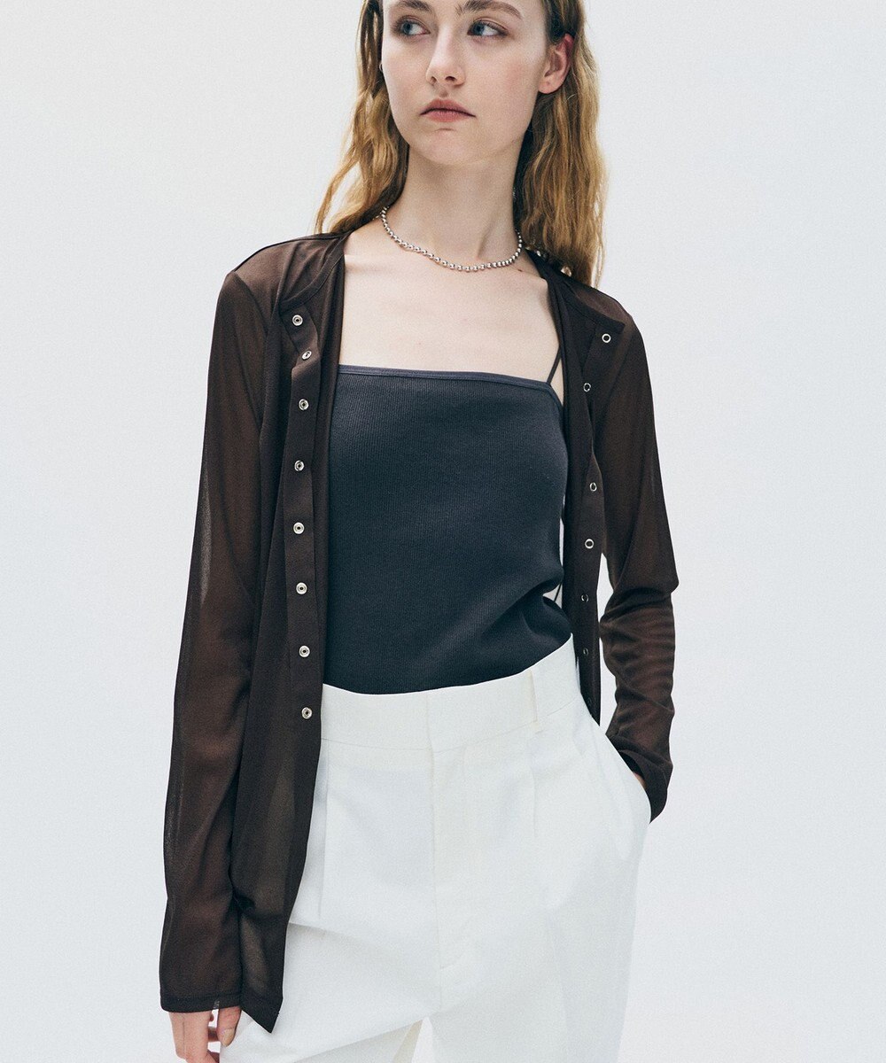 uncrave トリコットシフォン カーディガン 