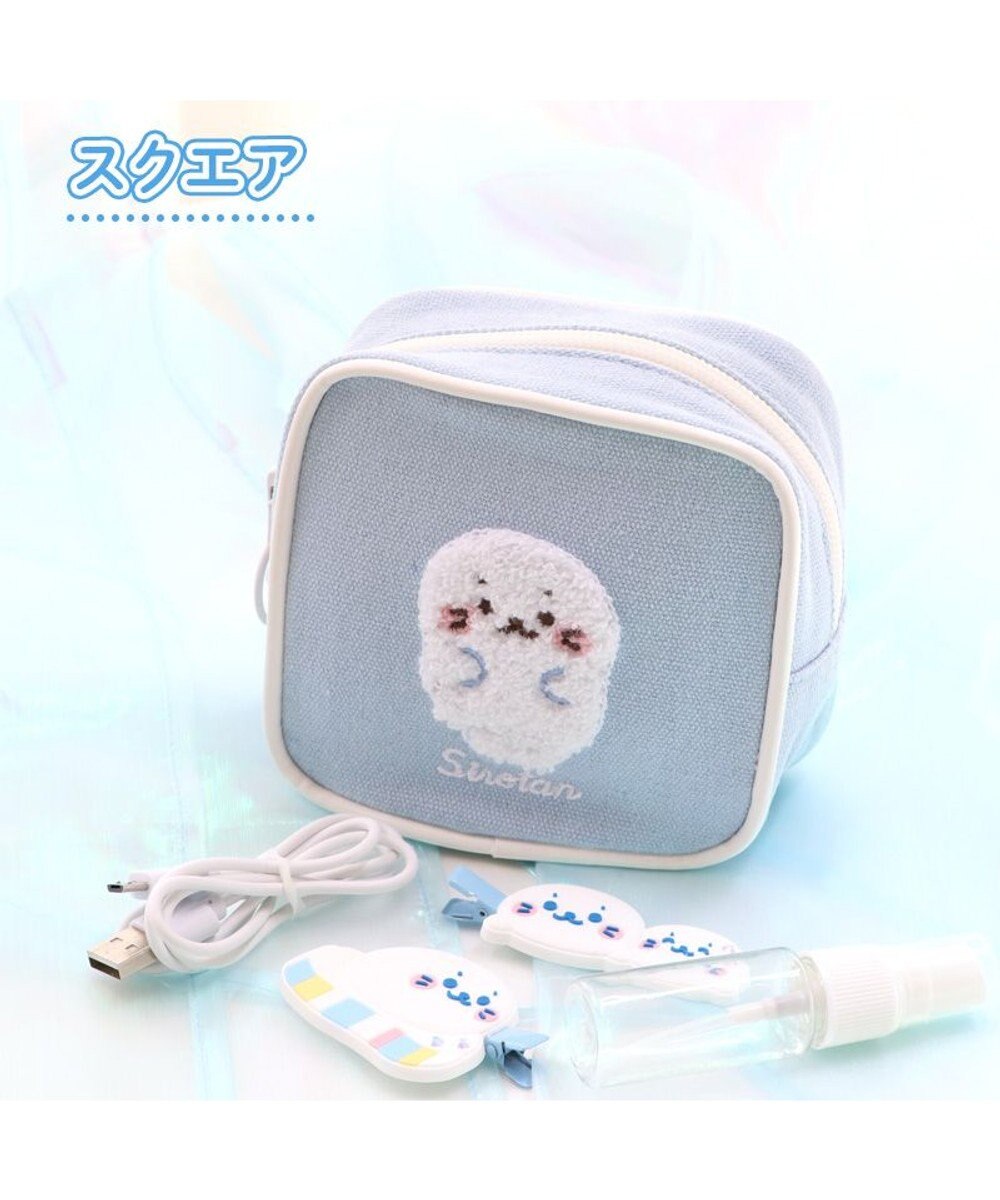 Mother garden しろたん サガラ刺繍 スクエアポーチ 