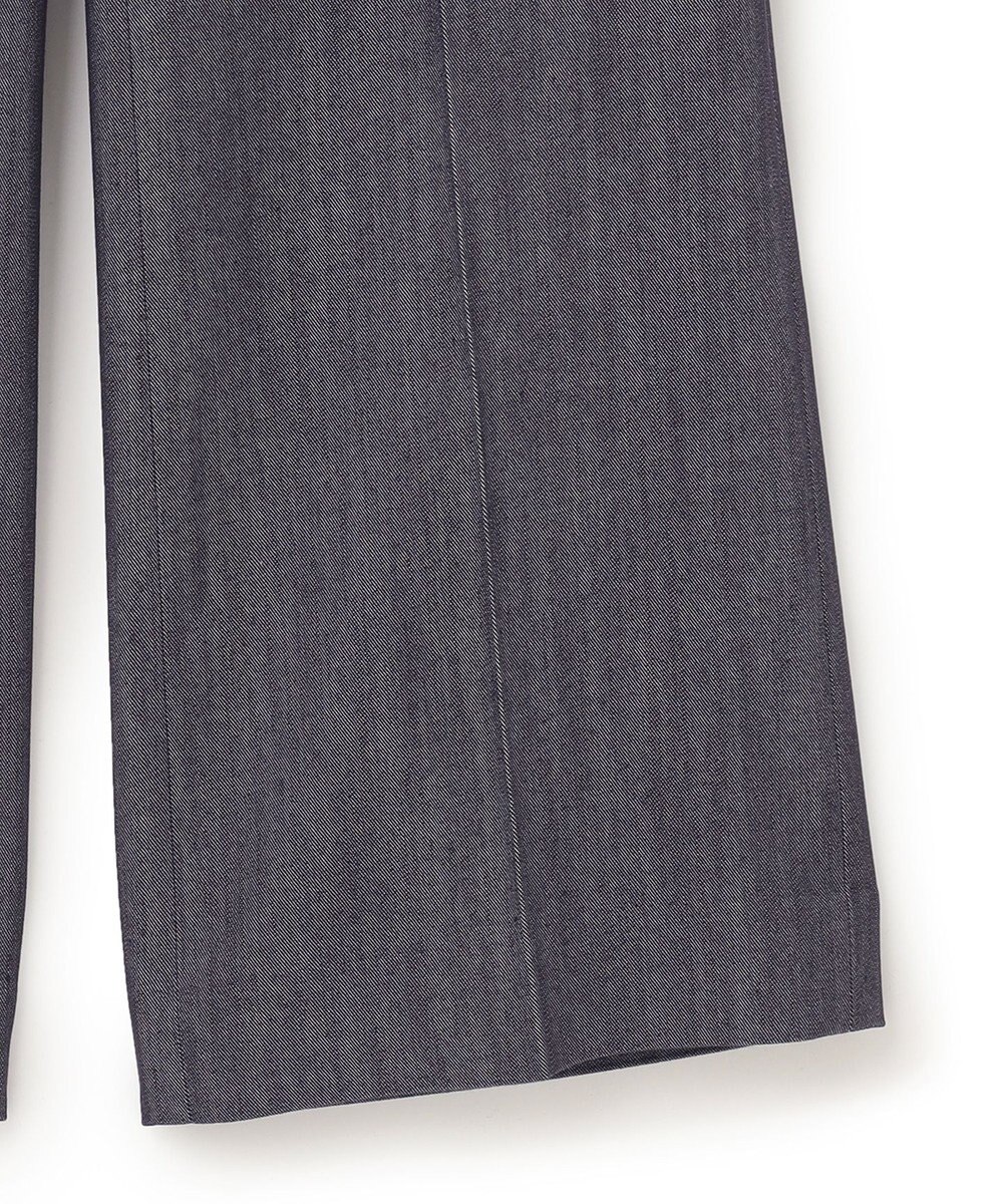 ICB L 【洗える】リアクティブソフトデニム　セミフレアパンツ 