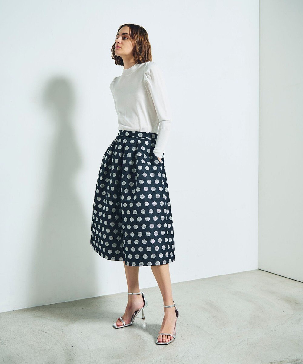 GRACE CONTINENTAL タックスリーブニットトップ 