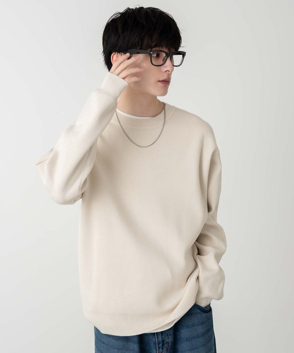 WEGO 【ユニセックス着用ITEM/MLサイズ展開】ミラノリブクルーネックプルオーバー 