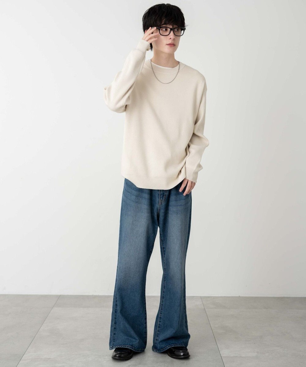 WEGO 【ユニセックス着用ITEM/MLサイズ展開】ミラノリブクルーネックプルオーバー 