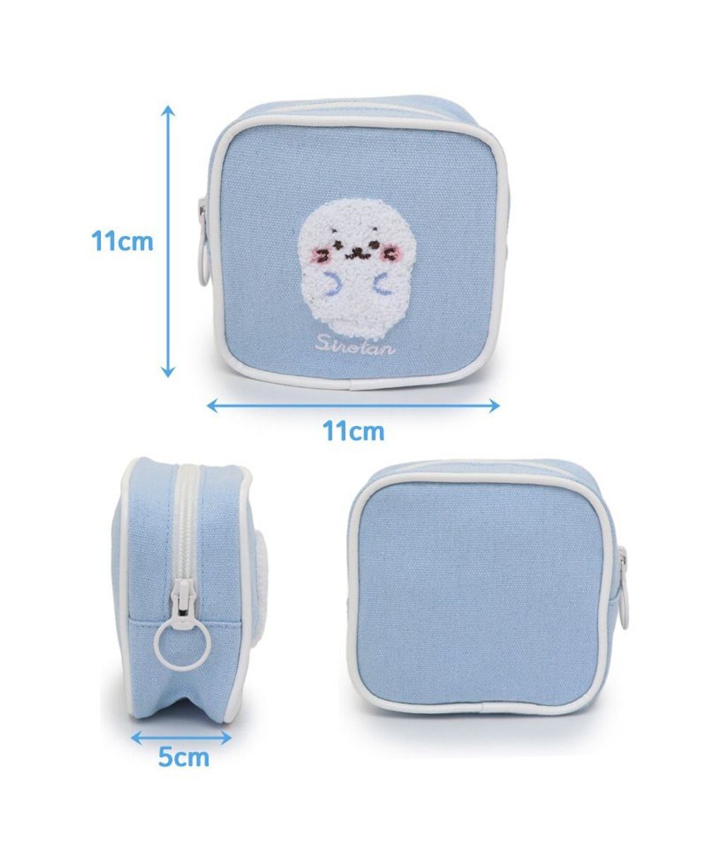 Mother garden しろたん サガラ刺繍 スクエアポーチ 