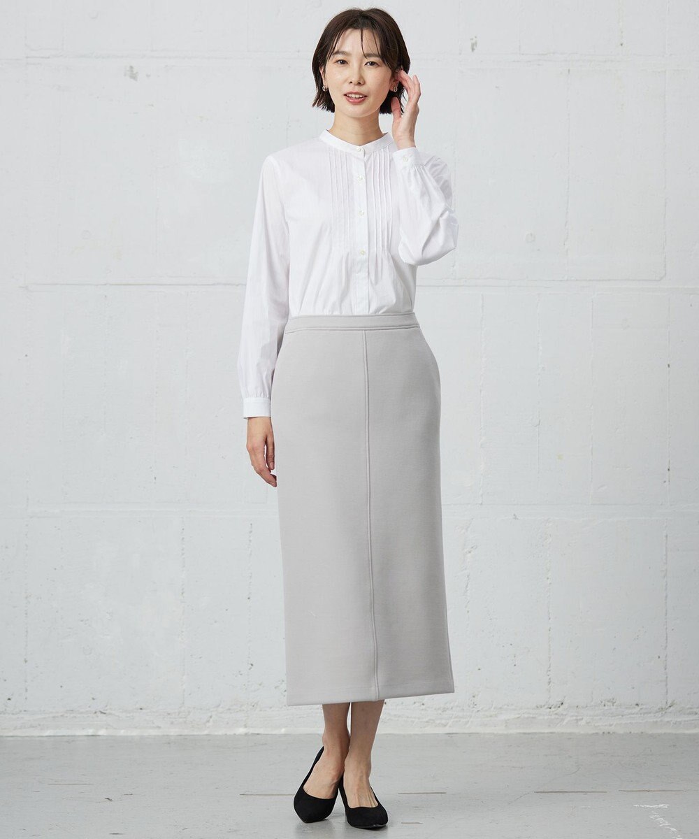 J.PRESS LADIES S 【洗える】BEZコットンナイロン ストライプ ピンタック ブラウス 