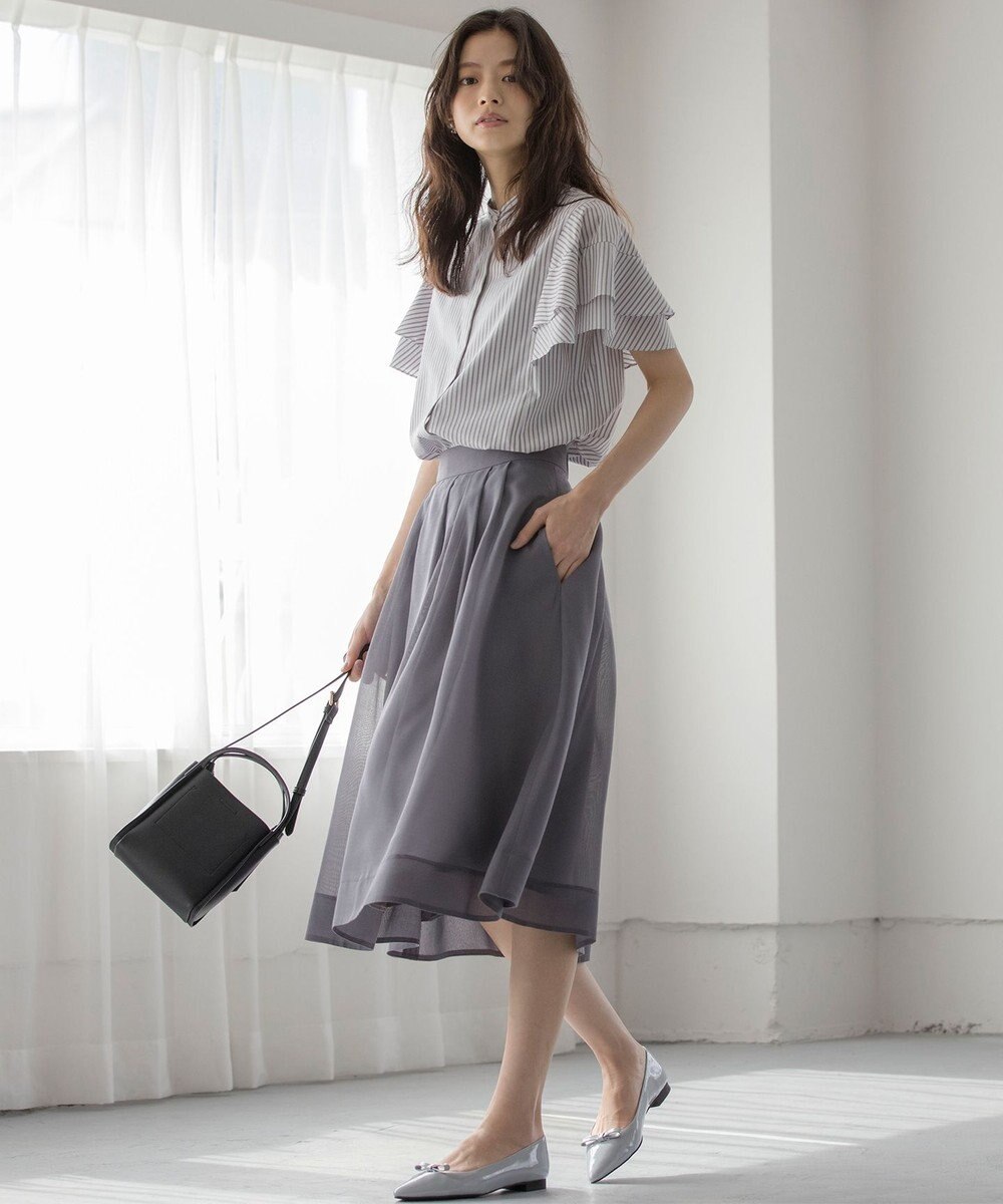 組曲 L コットンレーヨンシャーティング ブラウス 