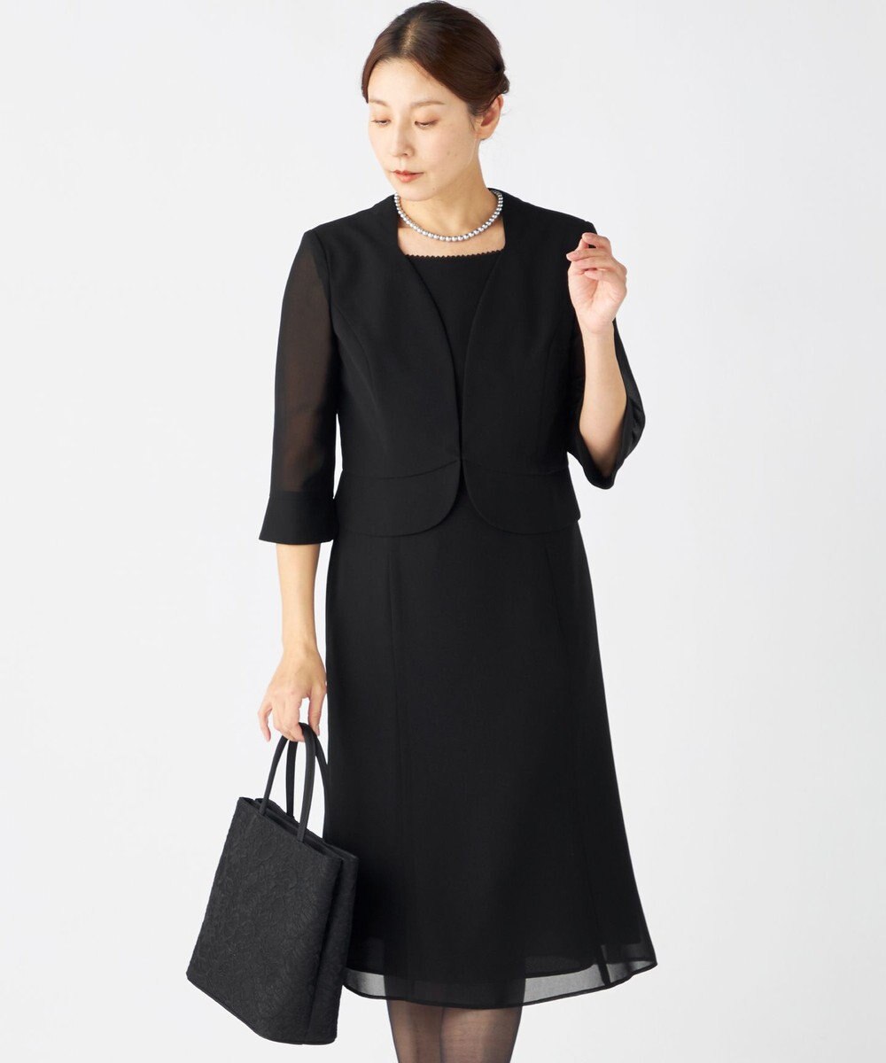 自由区 FORMAL 【洗える/着心地楽々】セオプラスエス ウォッシャブル ワンピース 