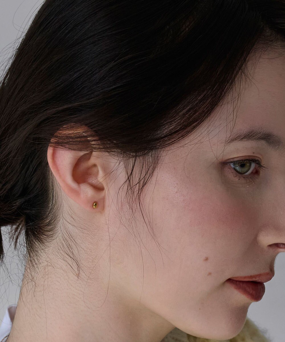 Phoebe 【金属アレルギー対応】メタルビーンズピアス　ゴールド/サージカルステンレス 