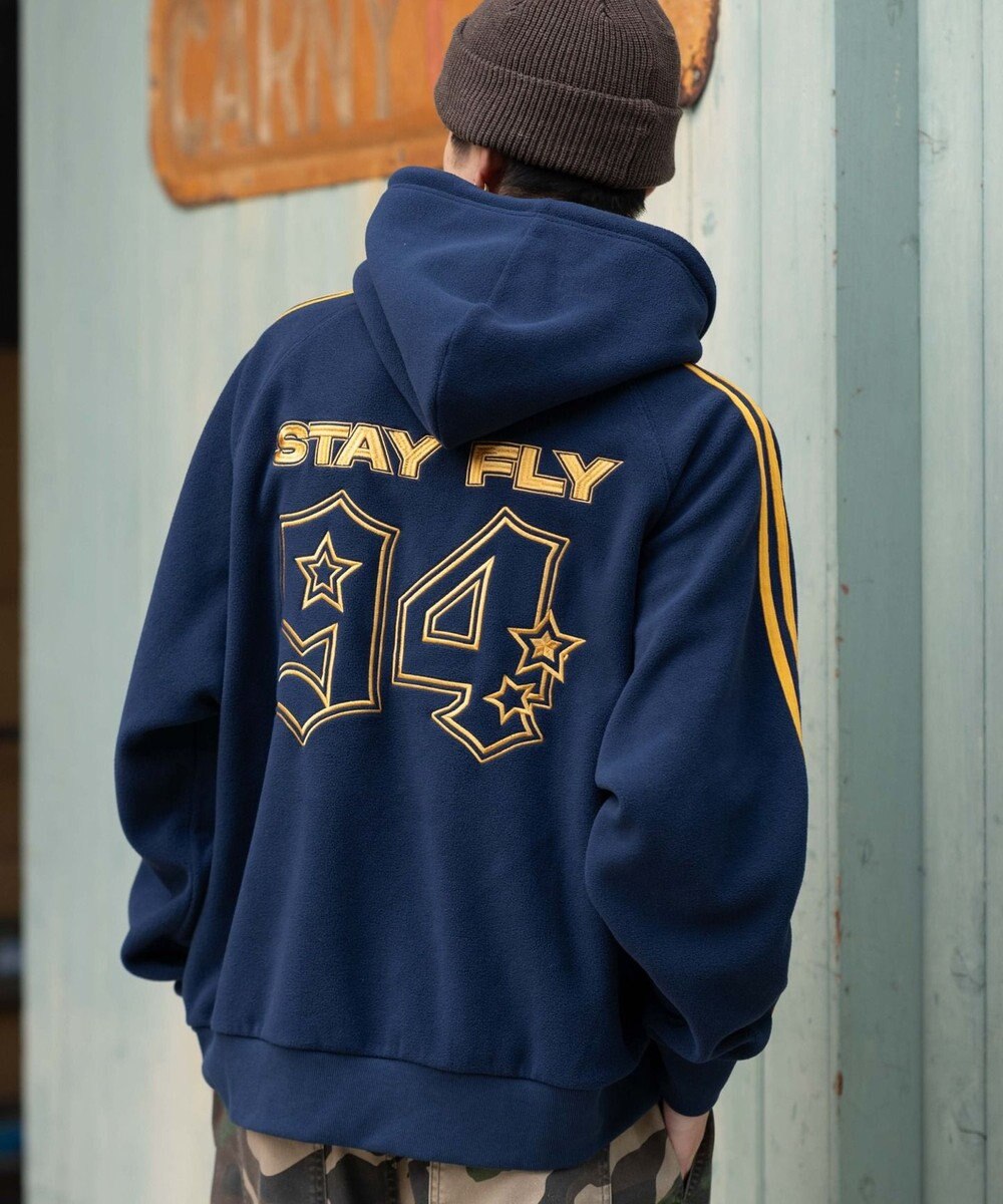 WEGO ラインフリースパーカー 