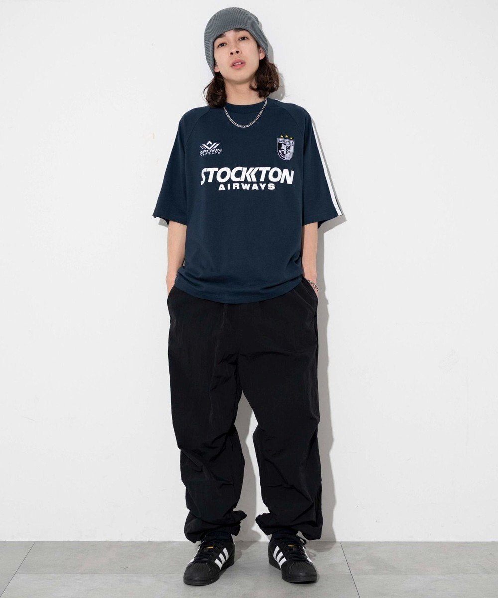 WEGO 【ユニセックス着用ITEM/手洗い可/MLサイズ】ラインゲームロゴT 