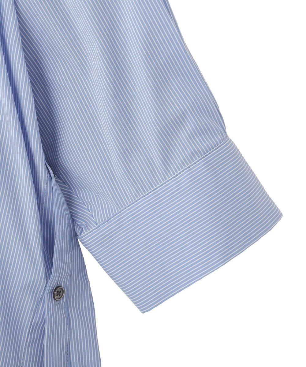 YECCA VECCA リブMIXストライプオーバーシャツ 