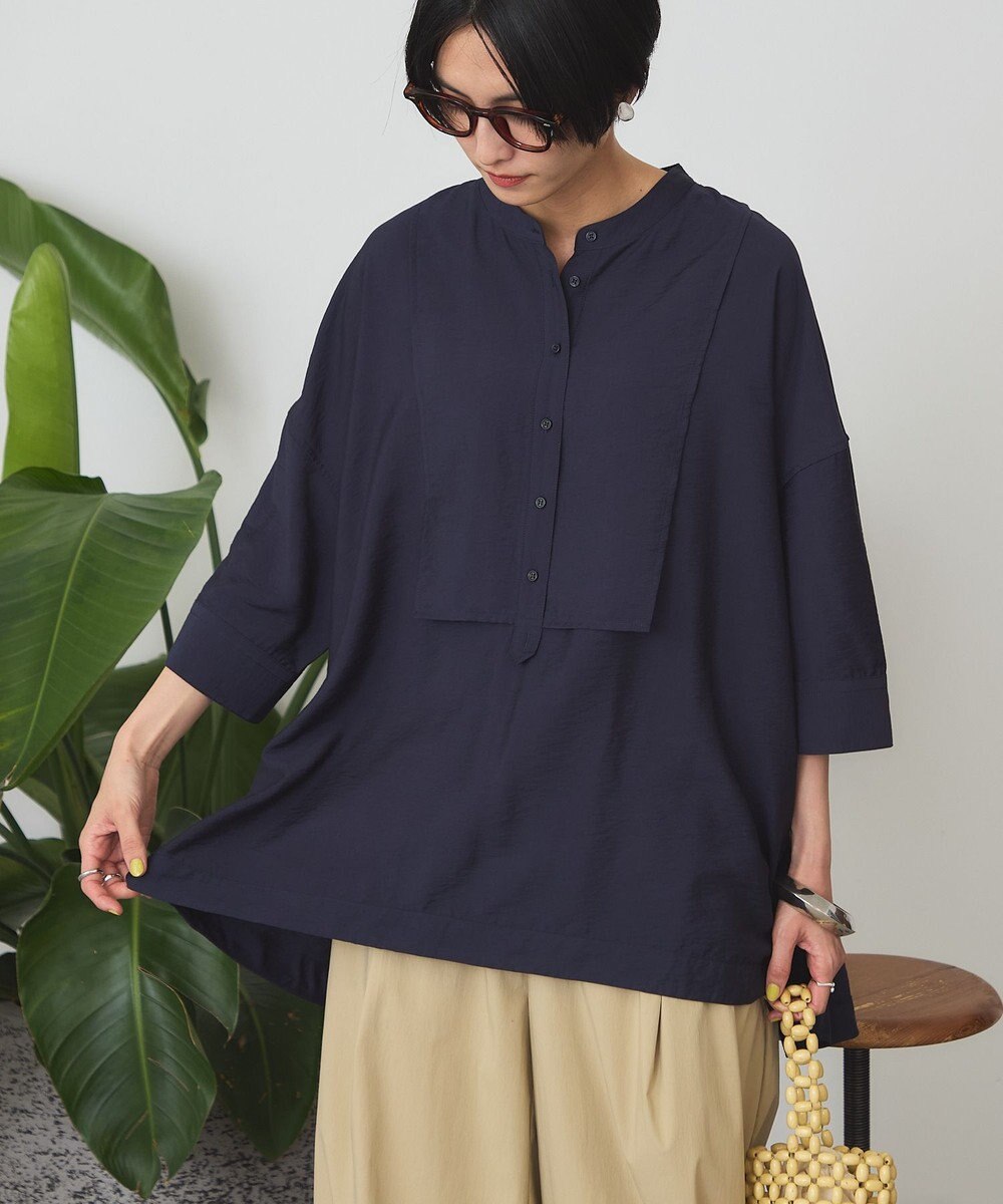AMERICAN HOLIC 【WEB限定】接触冷感バンドカラーシャツチュニック 
