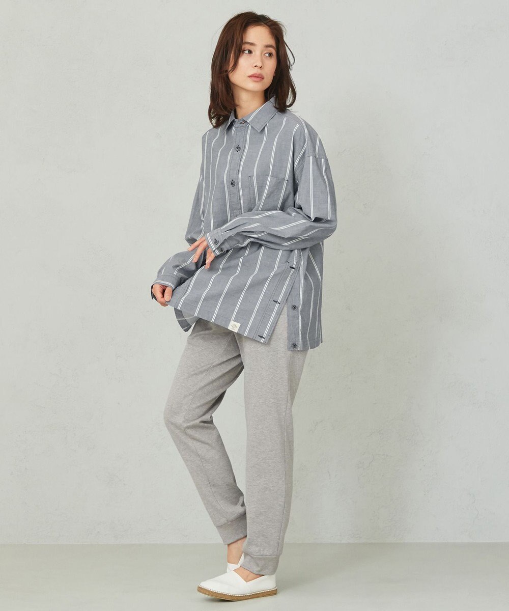 JOSEPH ABBOUD MOUNTAIN 【SPACE／UNISEX】JOE COTTONワイドストライプ シャツ 