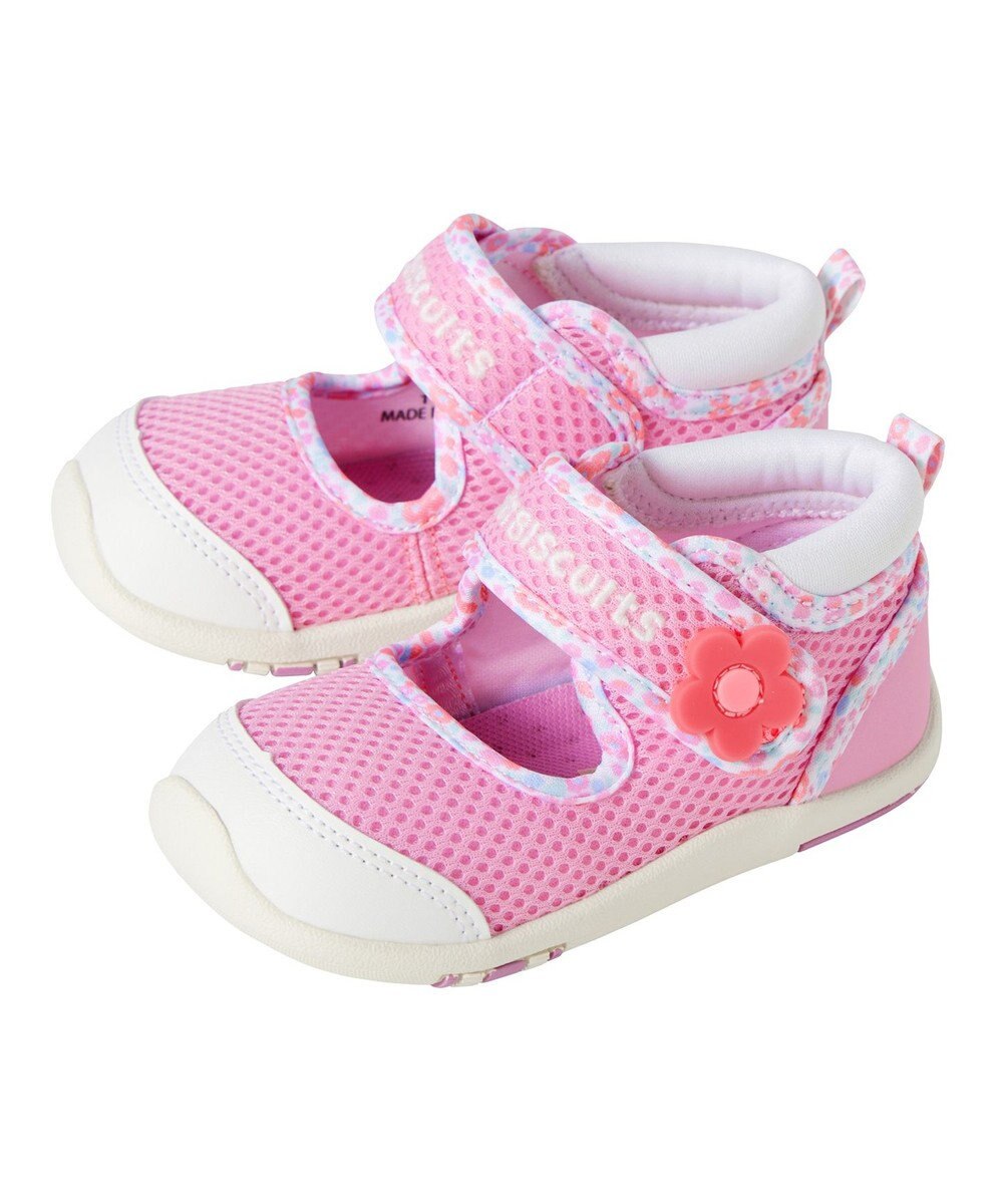 MIKI HOUSE HOT BISCUITS 【14-15.5cm】ワンストラップ風 ダブルラッセル セカンドベビーシューズ 