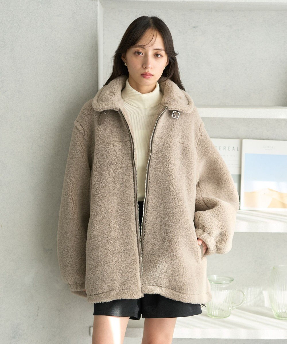 earth music&ecology ボアルーズブルゾン 