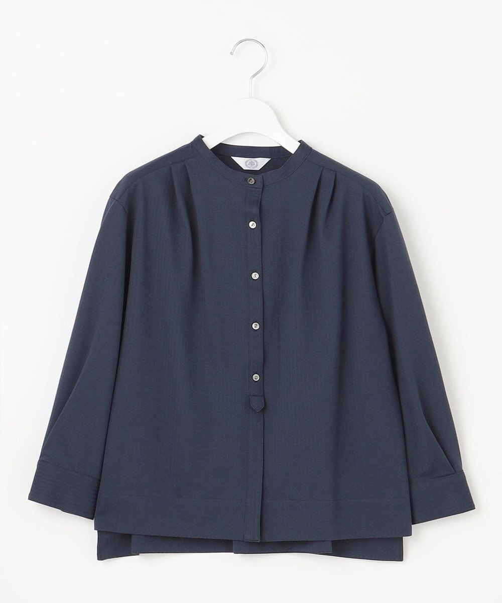 J.PRESS LADIES 【WEB限定カラーあり】ストライプジャカード バンドカラー カットソー 