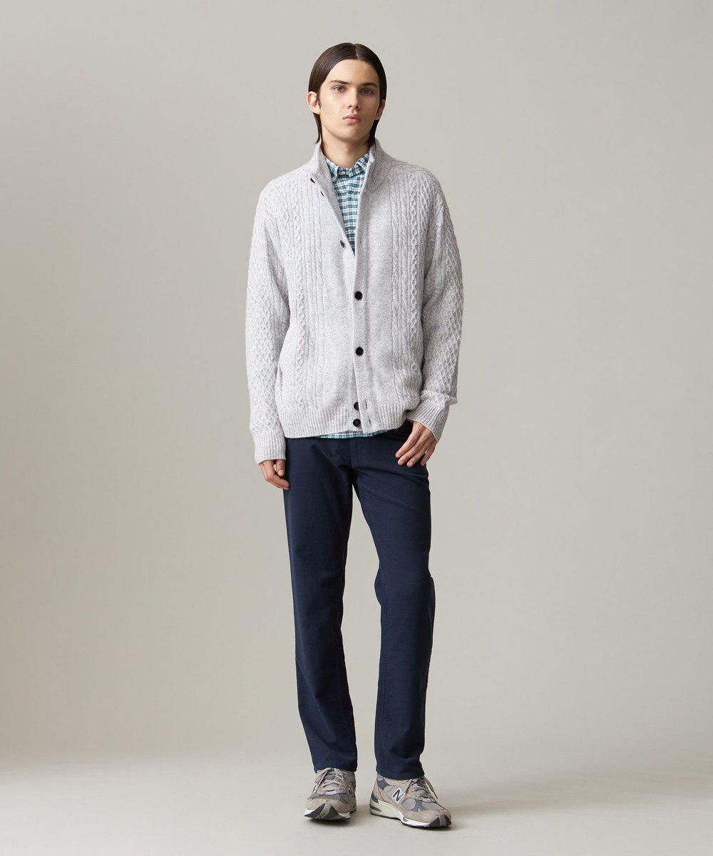 J.PRESS MEN 【KING SIZE】【Cash Lamb’s Wool】ハイネックケーブルカーディガンニット 